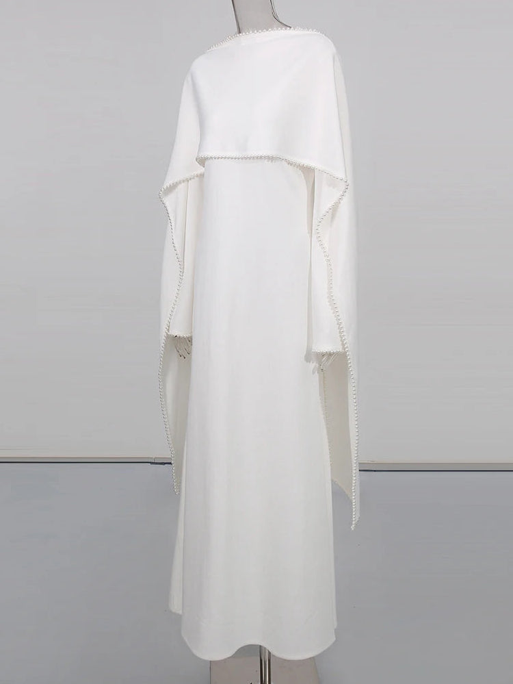 Abaya mit Perlenbesatz