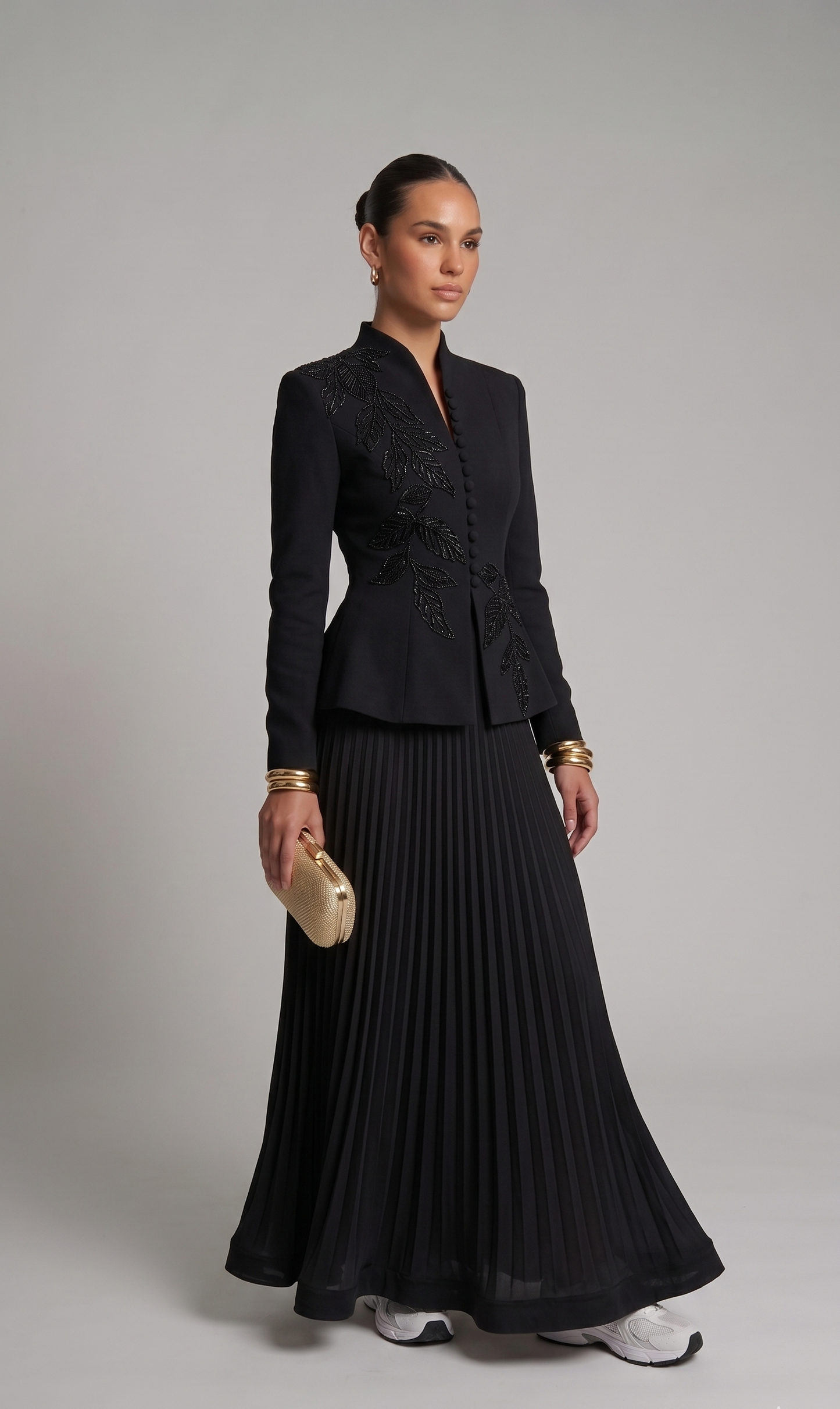 Elegantes Set mit plissiertem Rock