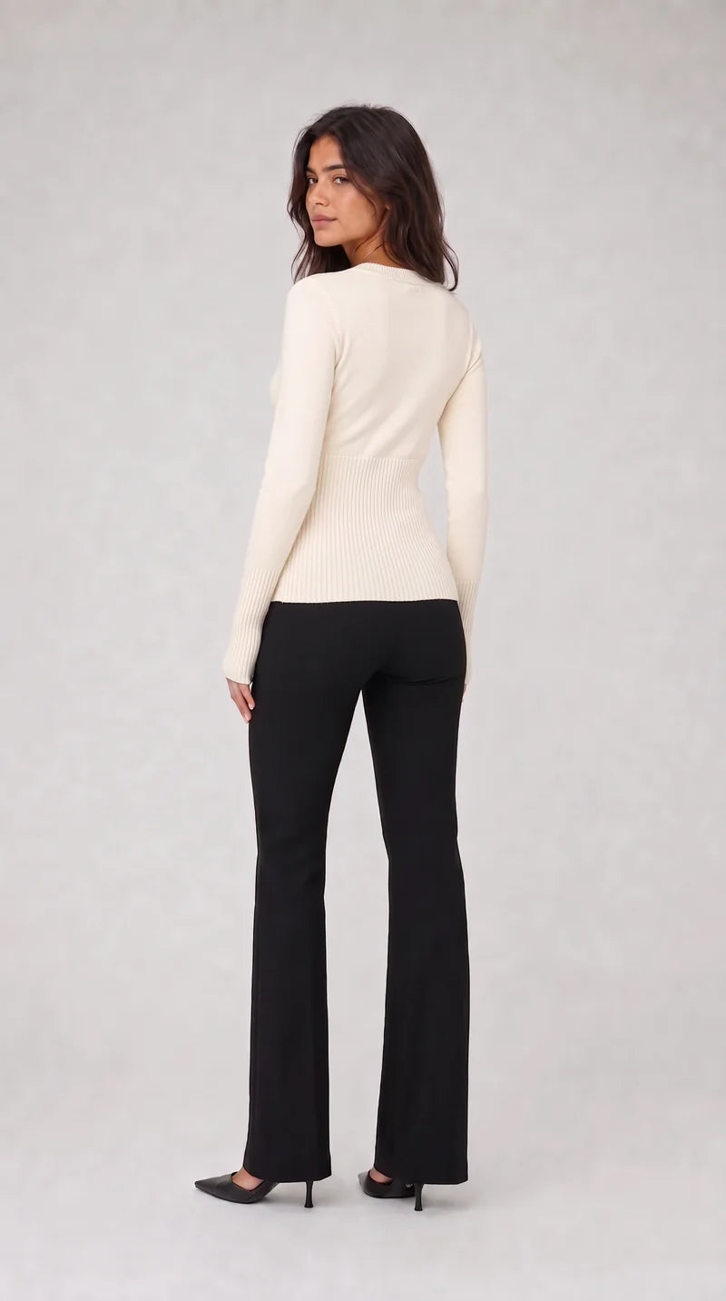 CROPPED STRICKJACKE