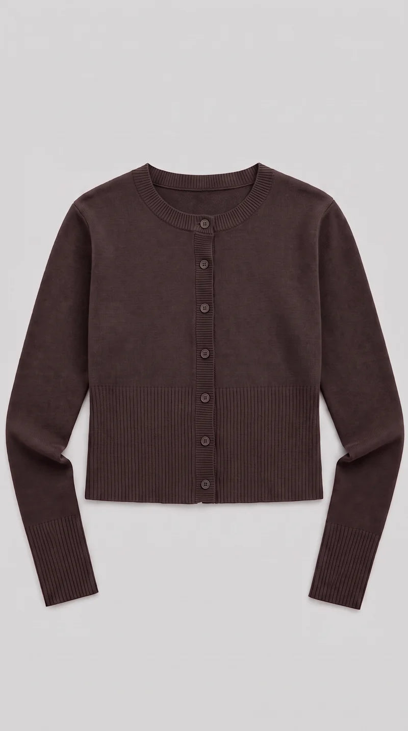 CROPPED STRICKJACKE