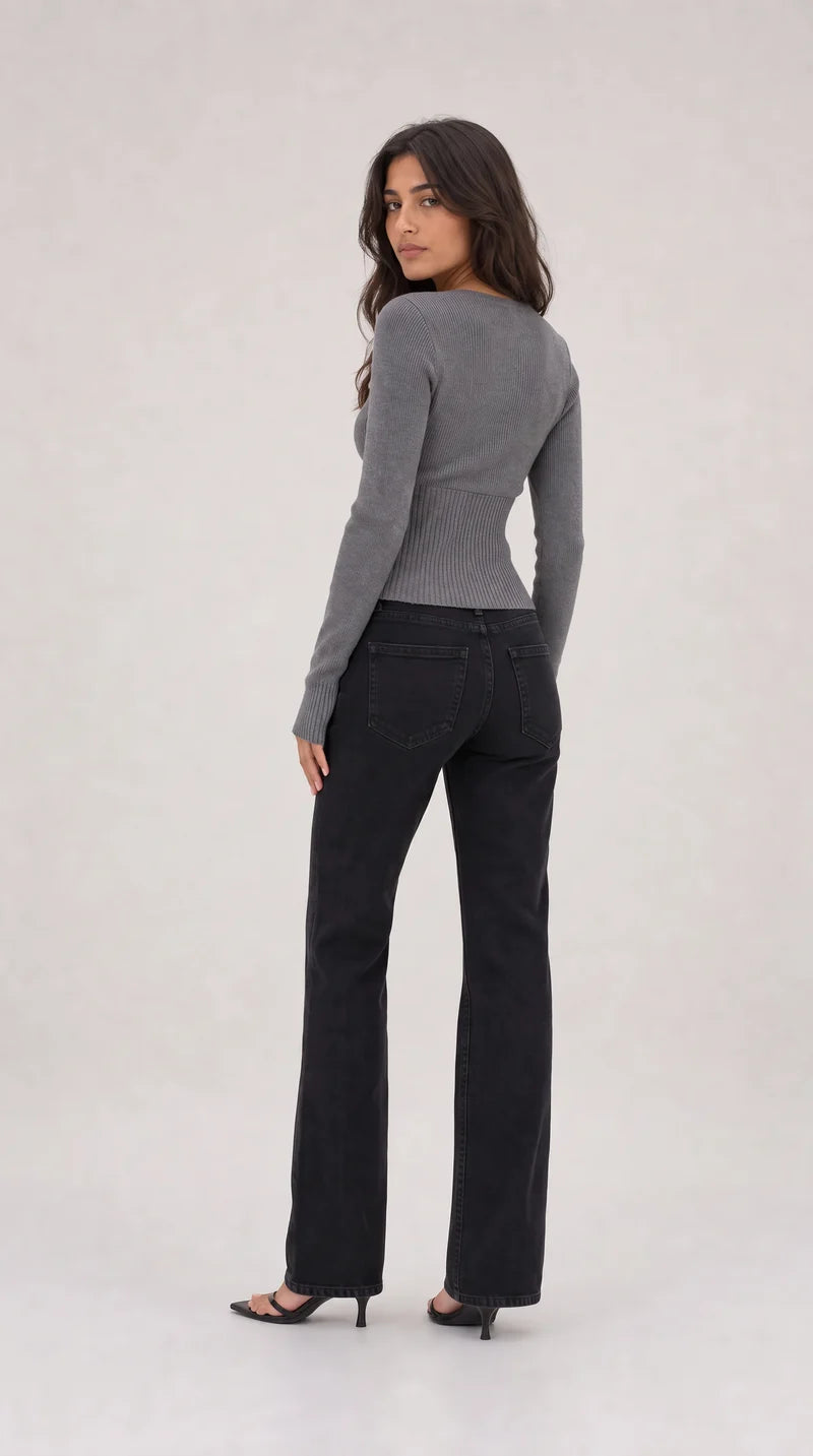 CROPPED STRICKJACKE
