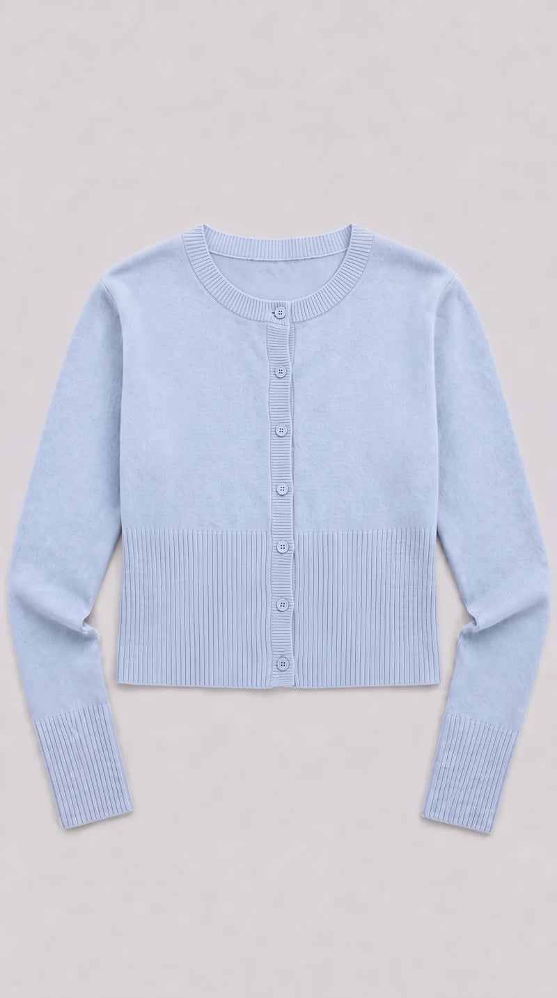 CROPPED STRICKJACKE